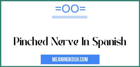 pinched nerve spanish